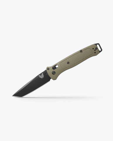 Benchmade 537BK-6 Bailout AXIS Folding Knife - 3.38" CPM-S30V Black Tanto Blade, Ranger Green Grivory Handles
