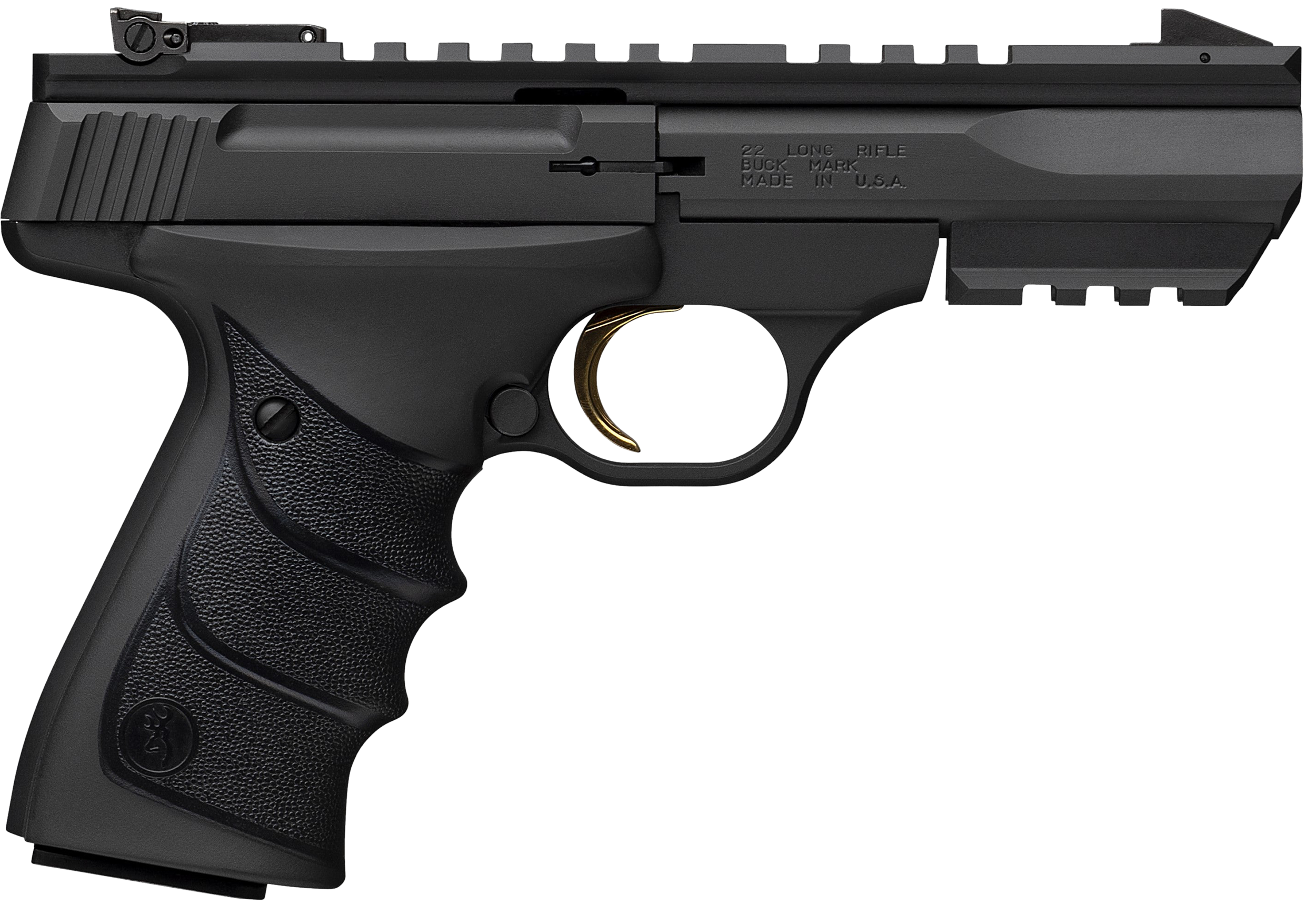 Browning Buck Mark Black Label URX Pistol 051602490, 22 LR, 5.50in, Black UFX Overmolded Grips, Matte Black Finish, 10 Rds