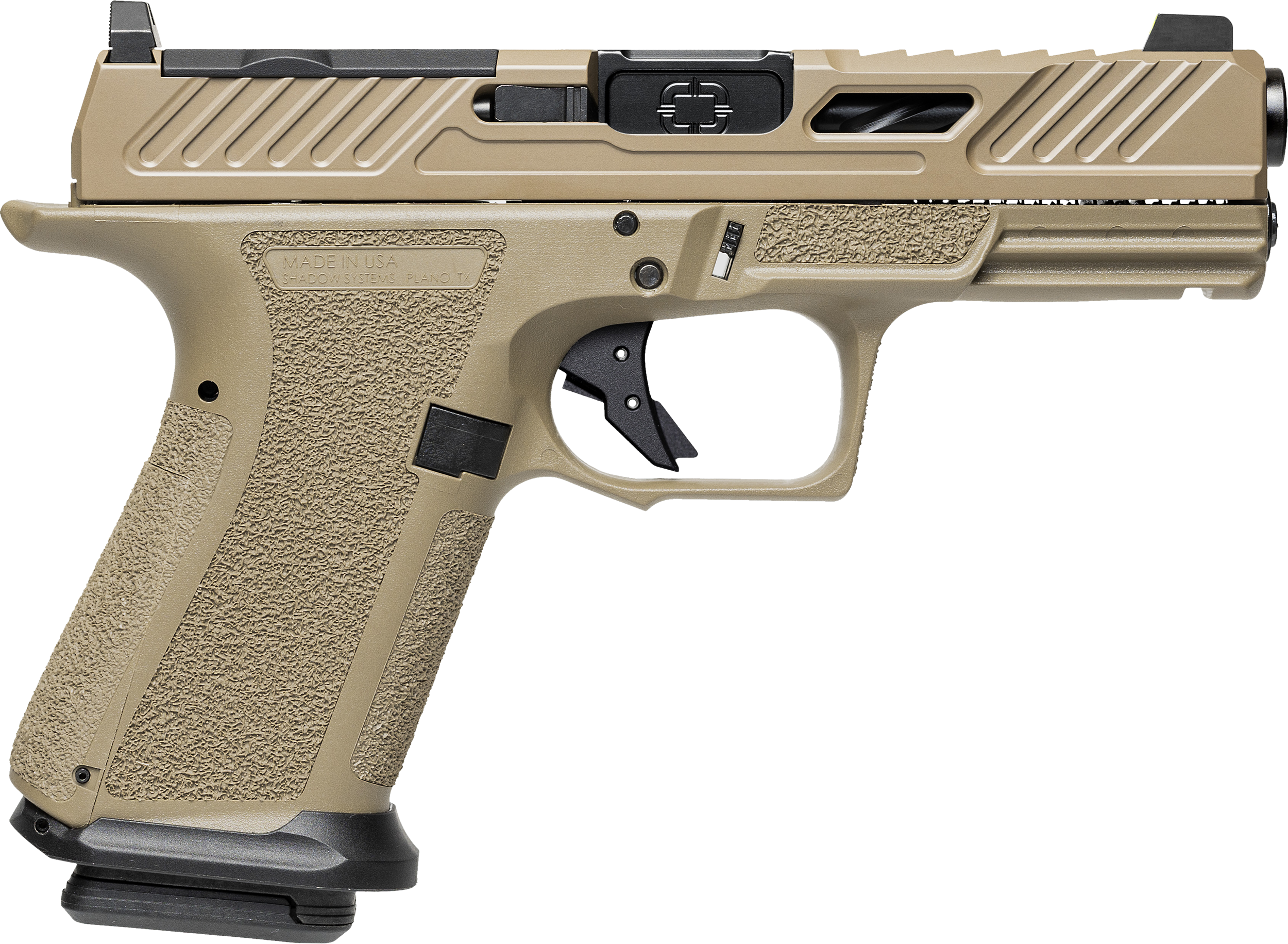 Shadow Systems MR920 Elite Optic Ready Pistol SS1024, 9mm Luger, 4" , Interchangeable Backstrap, Flat Dark Earth Finish, 15 Rds
