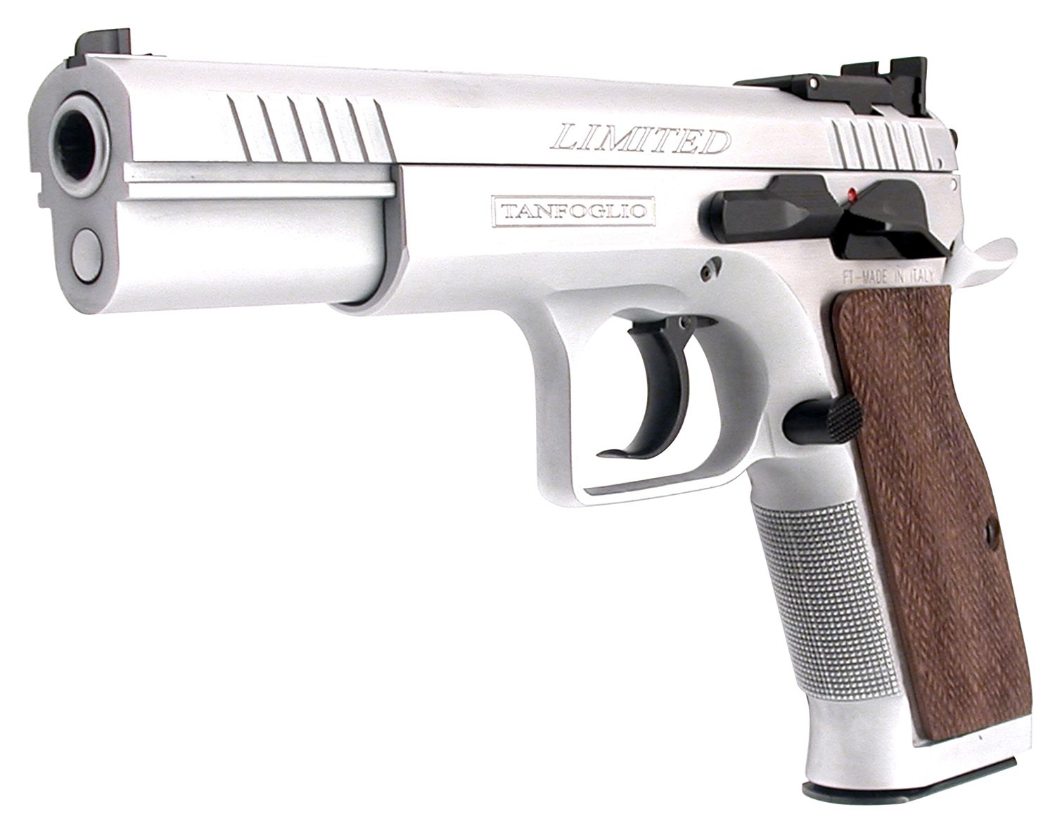 EAA Defiant Limited Pro Pistol TFLIMPRO9, 9mm Luger, 4.80in, Serrated Slide & Brown Polymer Grips, Hard Chrome Finish, 19 Rds