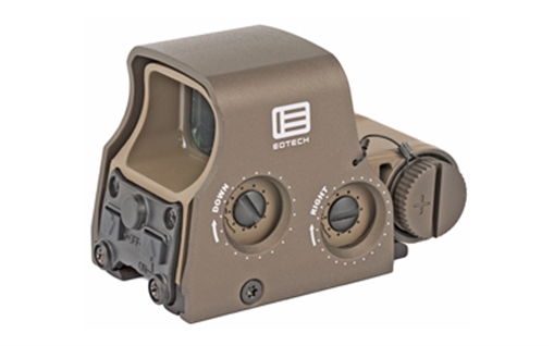 EOTECH Tactical, Holographic, Non-Night Vision Compatible Sight, Red 68MOA Ring with 2 1MOA Dots, Tan, Rear Buttons, includes CR123 Battery XPS2-2TAN