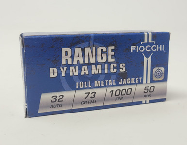 Fiocchi 32 Auto Ammunition FI32AP 73 Grain Full Metal Jacket CASE 1000 rounds