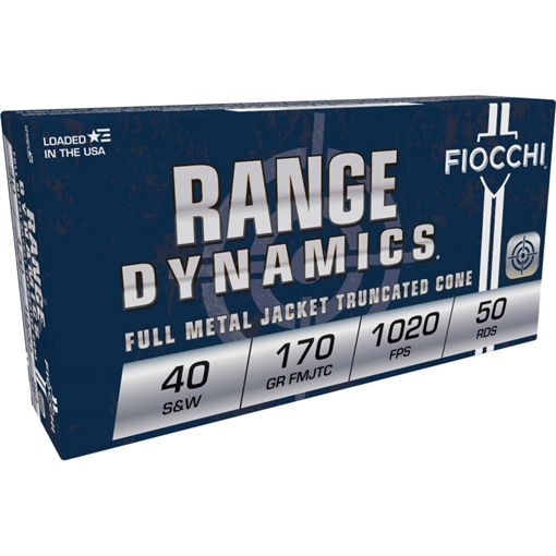 Fiocchi Pistol Shooting Dynamics Handgun Ammunitions .40 S&W 170 gr FMJ-TC 50/Box 40SWA USA