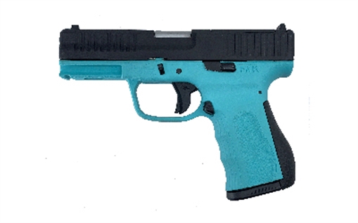 FMK Firearms 9C1-G3, Striker Fired, Semi-Automatic, Polymer Frame Pistol, Compact, 9MM, 3.87" Stainless Steel Barrel, Optic Ready Slide, Matte Finish, Two-Tone, Black Slide/Blue Frame, Fixed Sights, 804 Elite Fast Action Trigger, Picatinny Accessory Rail,