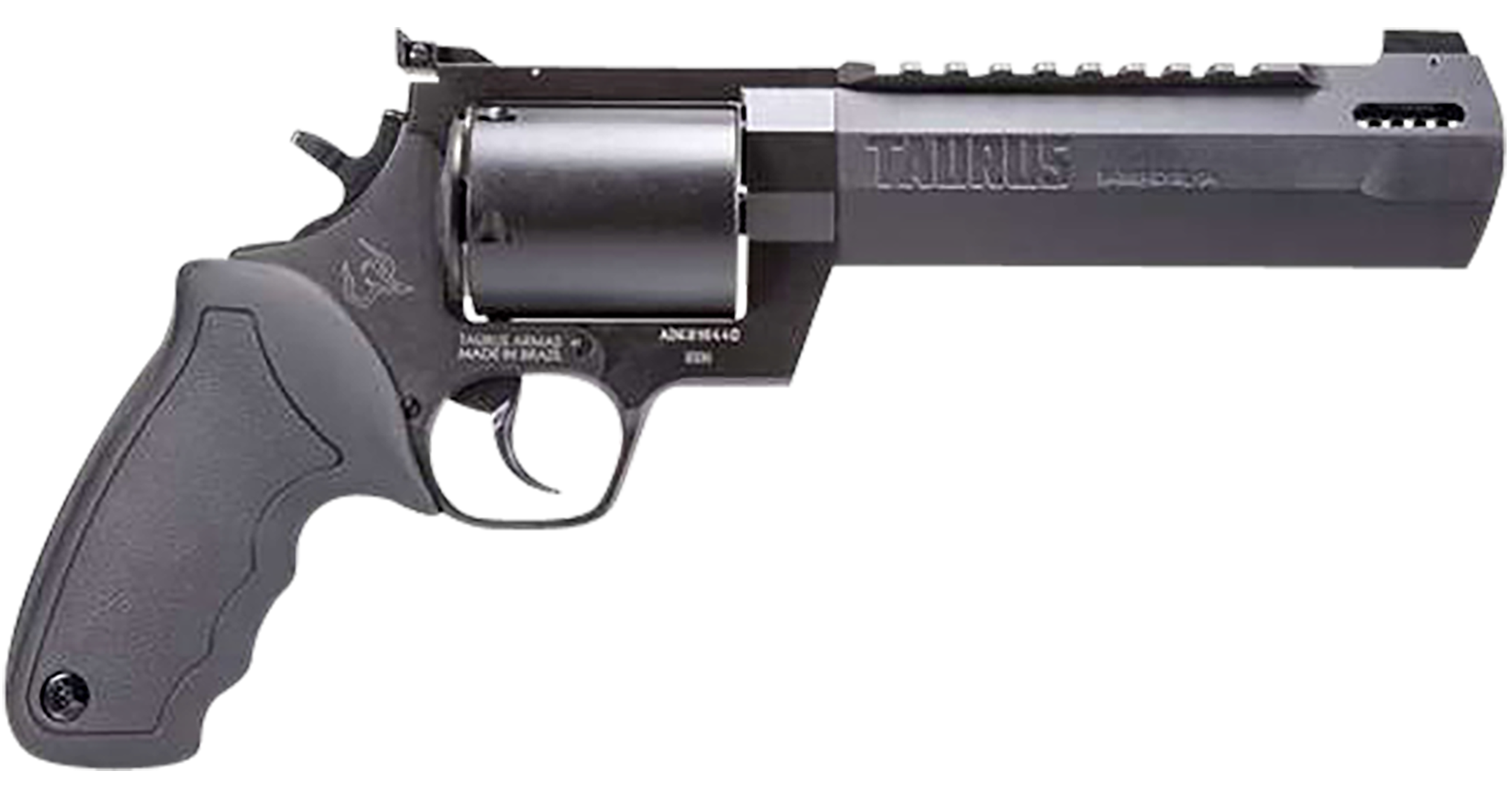 Taurus Raging Hunter Revolver 2500061RH, 500 S&W Mag, 6.75", Black Rubber Grips, Matte Black Finish, 5rd