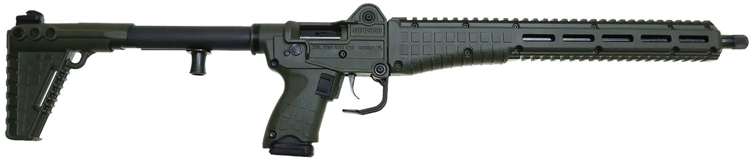 Kel-Tec SUB2000 Gen3 Rifle SUB2K9GLKGRN10, 9mm Luger, 16.15", Folding, 10 Rds