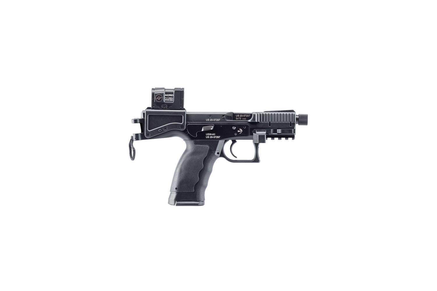 B&T USW-A1 Semi-Auto Pistol BT-430003, 9mm, 4.3 in, Aimpoint Acro P2, Black Finish, 17 Rds