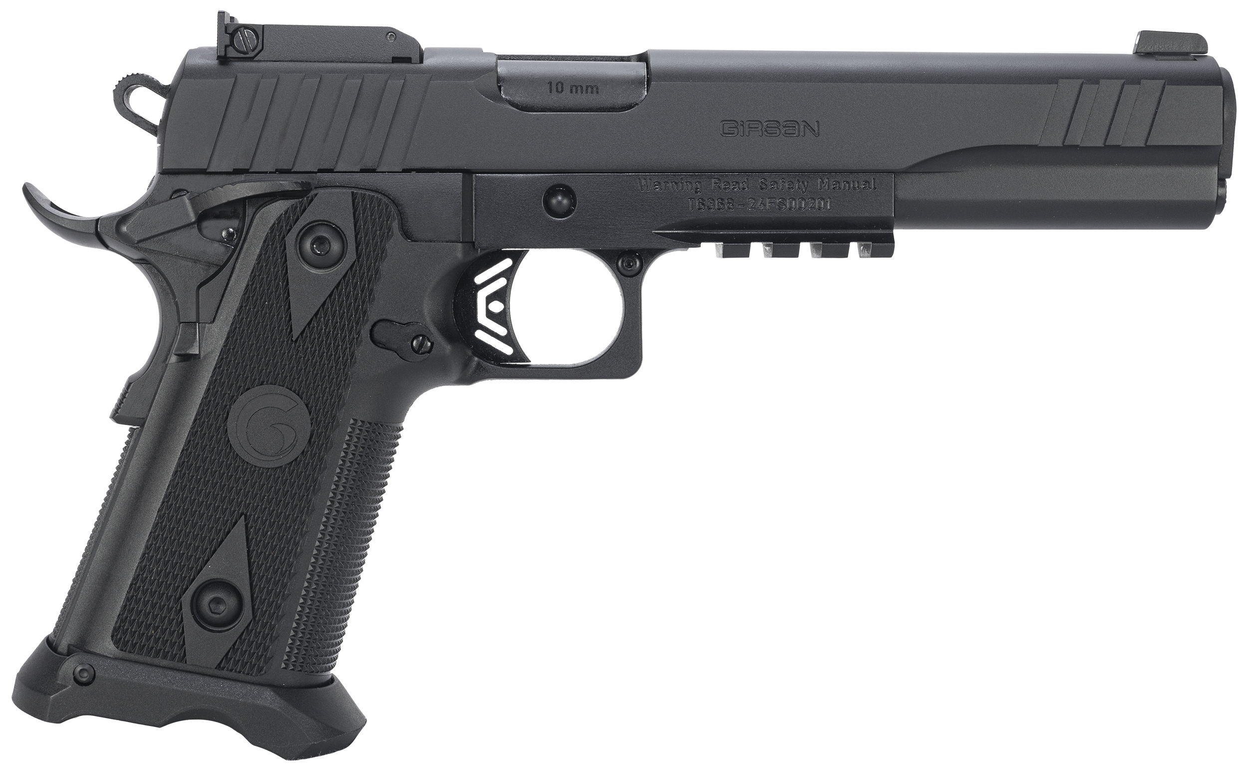 EAA Witness2311 Optic Ready Pistol 395075, 10mm Auto, 6in, Black Checkered Polymer Grips, Black Finish, 15 Rds