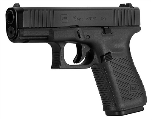 GLOCK 19 GEN5 GLOCK NIGHT SIGHT 9MM FRONT SERRATION 10RD PA195S701