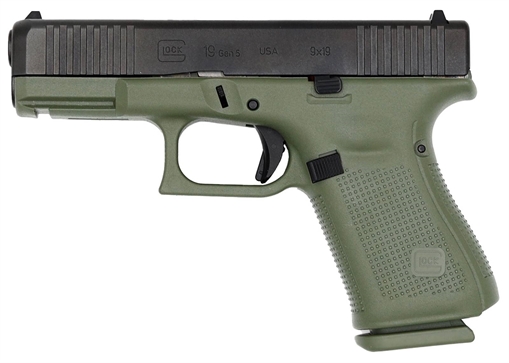 GLOCK 19 G19 GEN 5 BFG HGA 9MM 4.0 IN BBL FS 5LB 3 15RD MAG FRONT SERRATIONS BFG FRAME UA195S203BFG