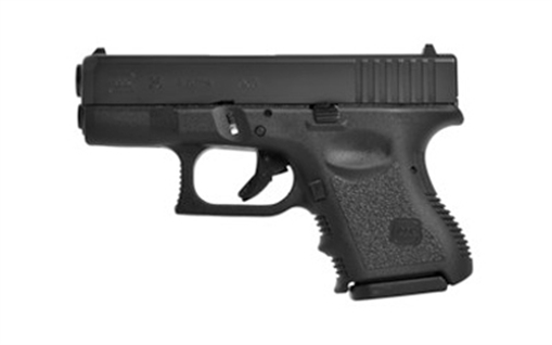 GLOCK 26 Gen 3, Striker Fired, Semi-automatic, Polymer Frame Pistol, Sub-Compact, 9MM, 3.43" Barrel, DLC Finish, Black, Interchangeable Backstraps, Fixed Sights, 10 Rounds, 2 Magazines G26US