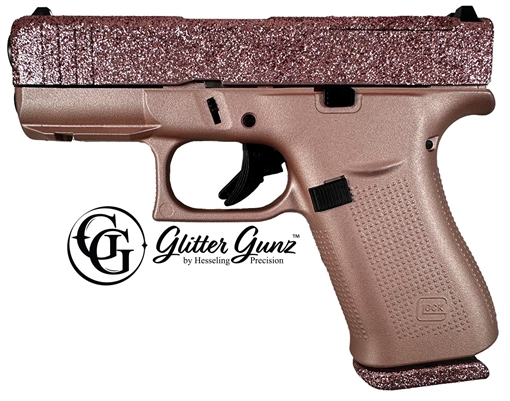 GLOCK 43X MOS 9MM 3.41 ROSE GOLD GLITTER GUNZ PX4350201FRMOSRGGG