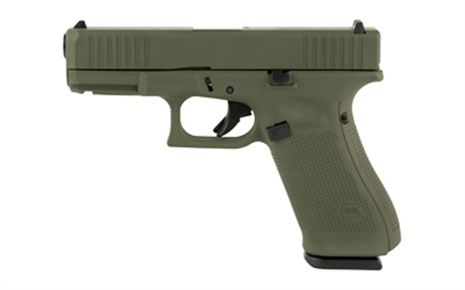 GLOCK 45, Striker Fired, Semi-automatic, Polymer Frame Pistol, Compact, 9MM, 4.02" Barrel, Cerakote Finish, Olive Drab Green, 17 Rounds, 3 Magazines PA455S204-OD