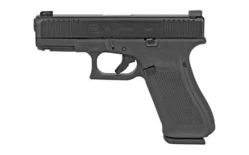 GLOCK 45, Semi-automatic, Striker Fired, Compact, 9MM, 4.02, Black, Interchangeable, 17 Rounds, Rebuilt, Polymer, Matte UR4550903