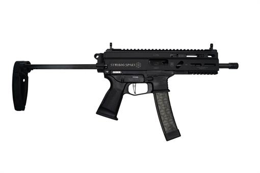 Grand Power Stribog SP9A3 Pistol - Black 9mm 8" Threaded Barrel 30rd PDW Brace w/ Tailhook SP9A3-PDW