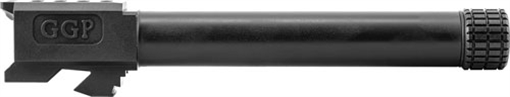 Grey Ghost Precision Match Grade Barrel, 9MM, Black Nitride Finish, Threaded, Fits Glock 17 Gen3 and Gen4 Barrel-G17-T-BN