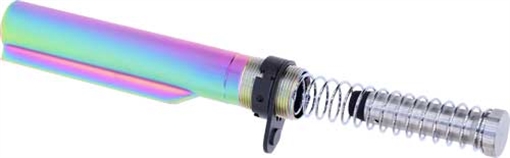 GUNTEC AR15 BUFFER TUBE WITH BUFFER & SPRING RAINBOW PVD! MILTUBESETMRPVD