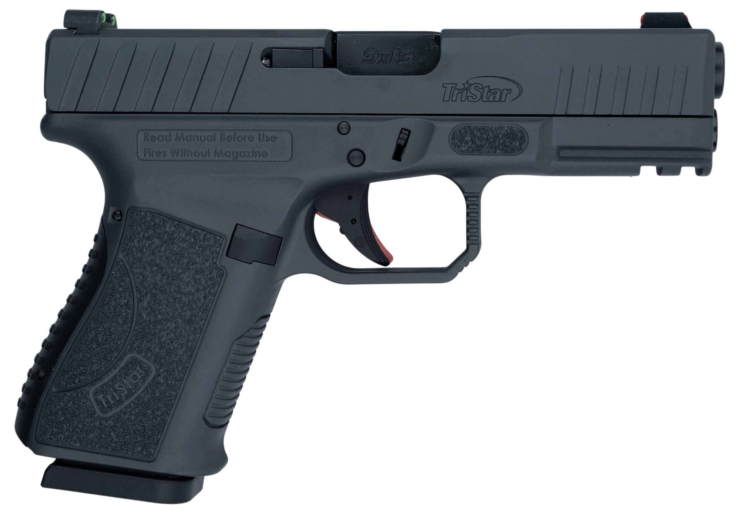 Tri-Star Apoc Pistol 85764, 9mm Luger, 4.02in, Textured Grips, Sniper Gray Cerakote Finish, 15 Rds