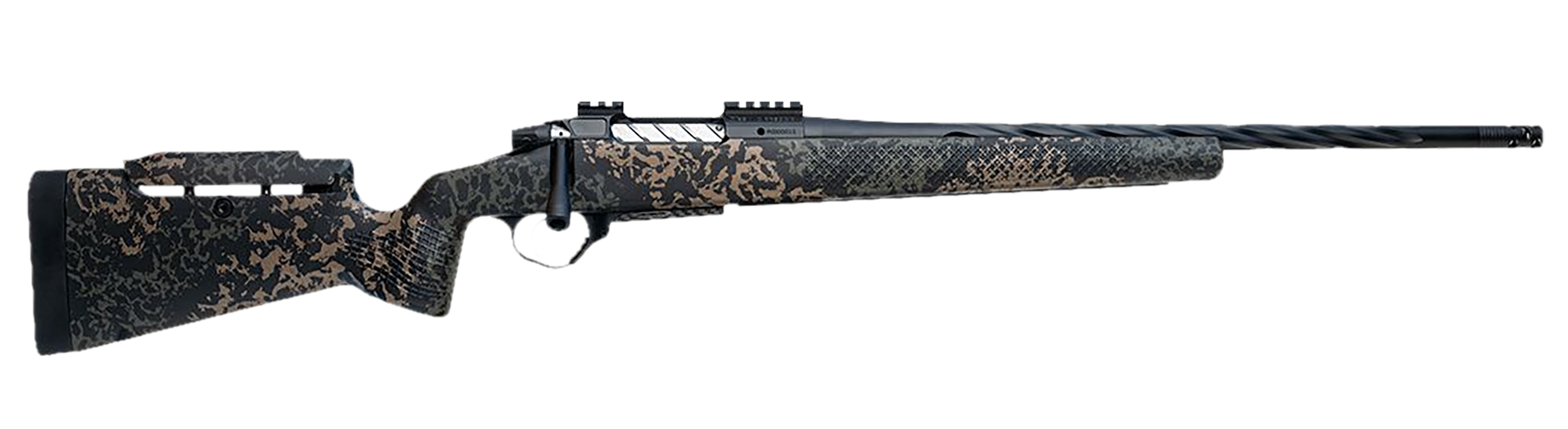 Seekins Precision Havak PH3 Bolt Action Rifle 0011710455F, 375 H&H, 24" Threaded, Woodland Shadow Camo,Adj Cheek Riser Stock