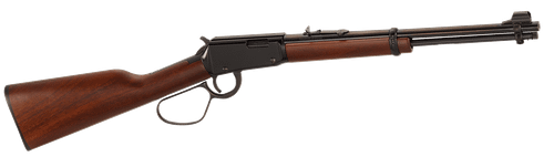 Henry Lever Carbine Lever 22 LR/22 Short, 16" Barrel, American Walnut Furniture, Blued Rec, 16rd