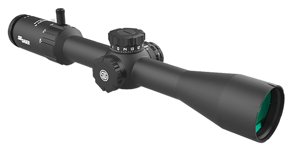 Sig Sauer Electro-Optics Whiskey4 Low Profile 3-12x44mm 30mm Tube SFP Illuminated Hellfire Quadplex Riflescope - Black
