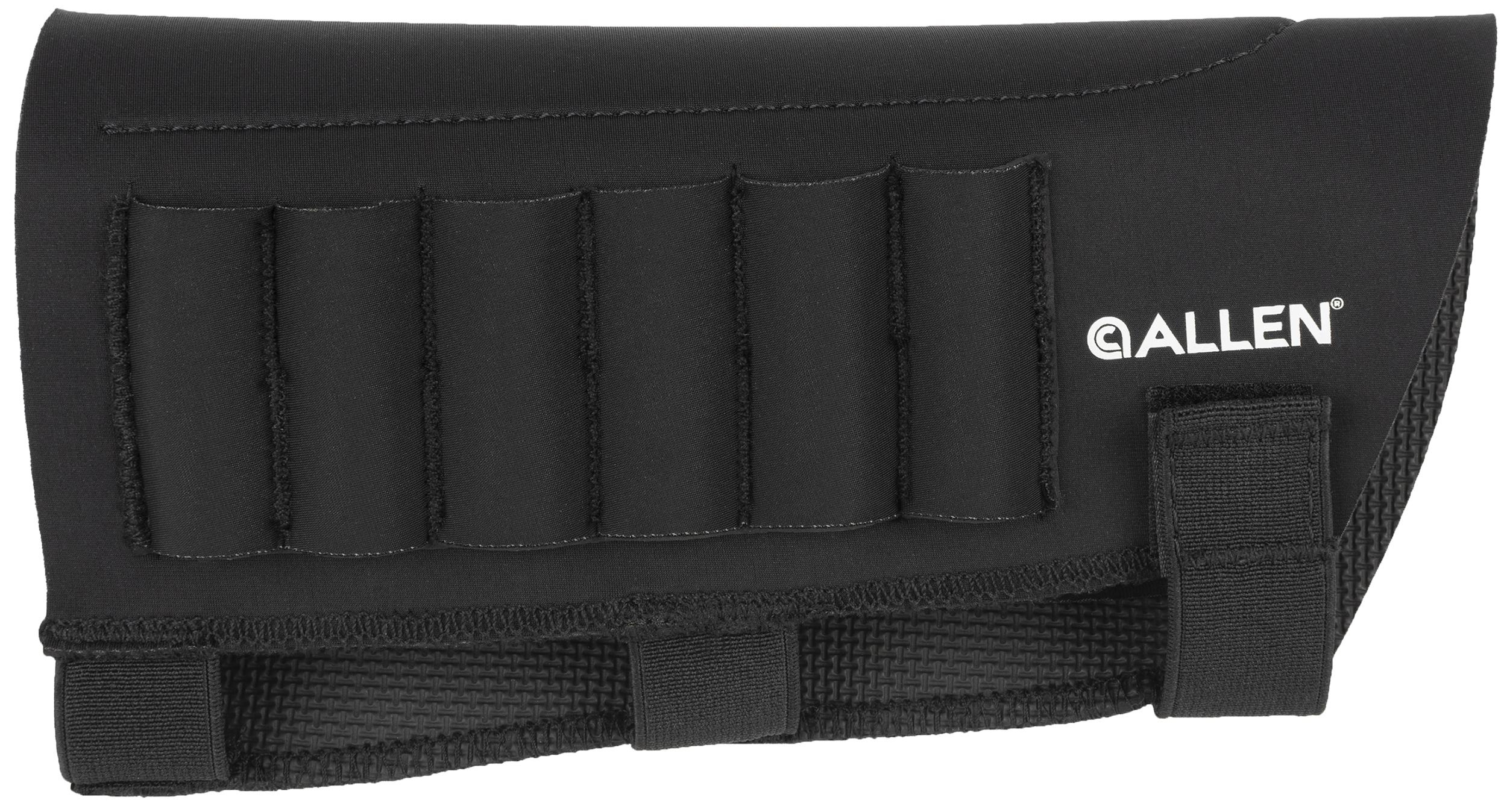 Allen 18427 Buttstock Shell Holder Black Neoprene 223-300 Win Mag 6rd Velcro Mount