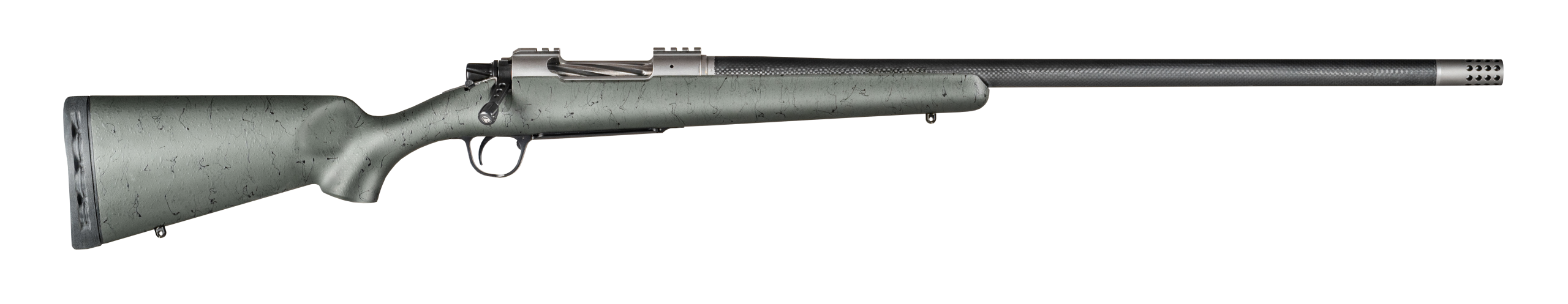 Christensen Arms Summit TI 300 PRC 26" 3+1 Bolt-Action Rifle - Green/Black Webbing Fixed Sporter Stock