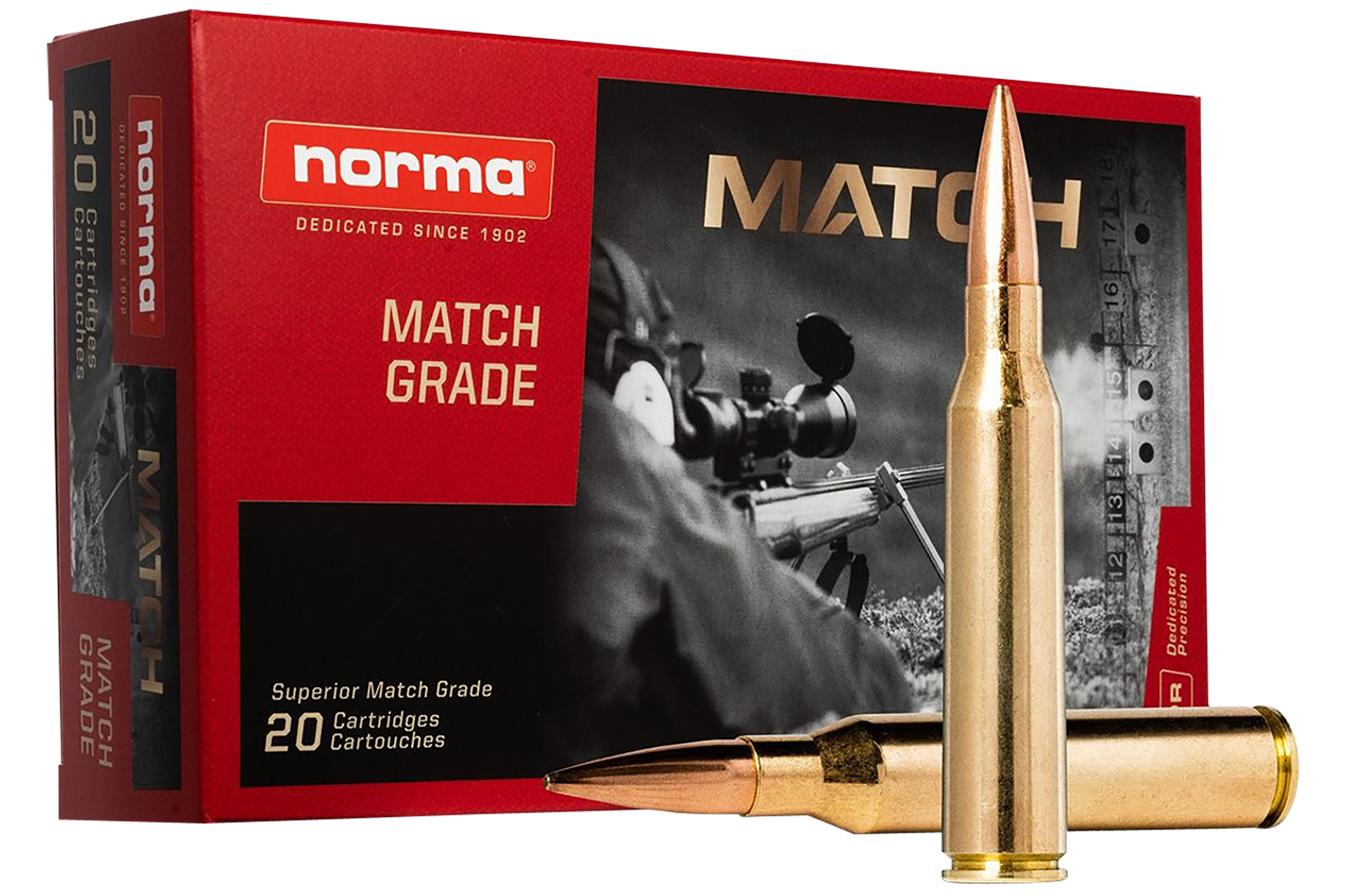 Norma Dedicated Precision Golden Target Match 338 Lapua Mag 250gr HPBT - Box or Case