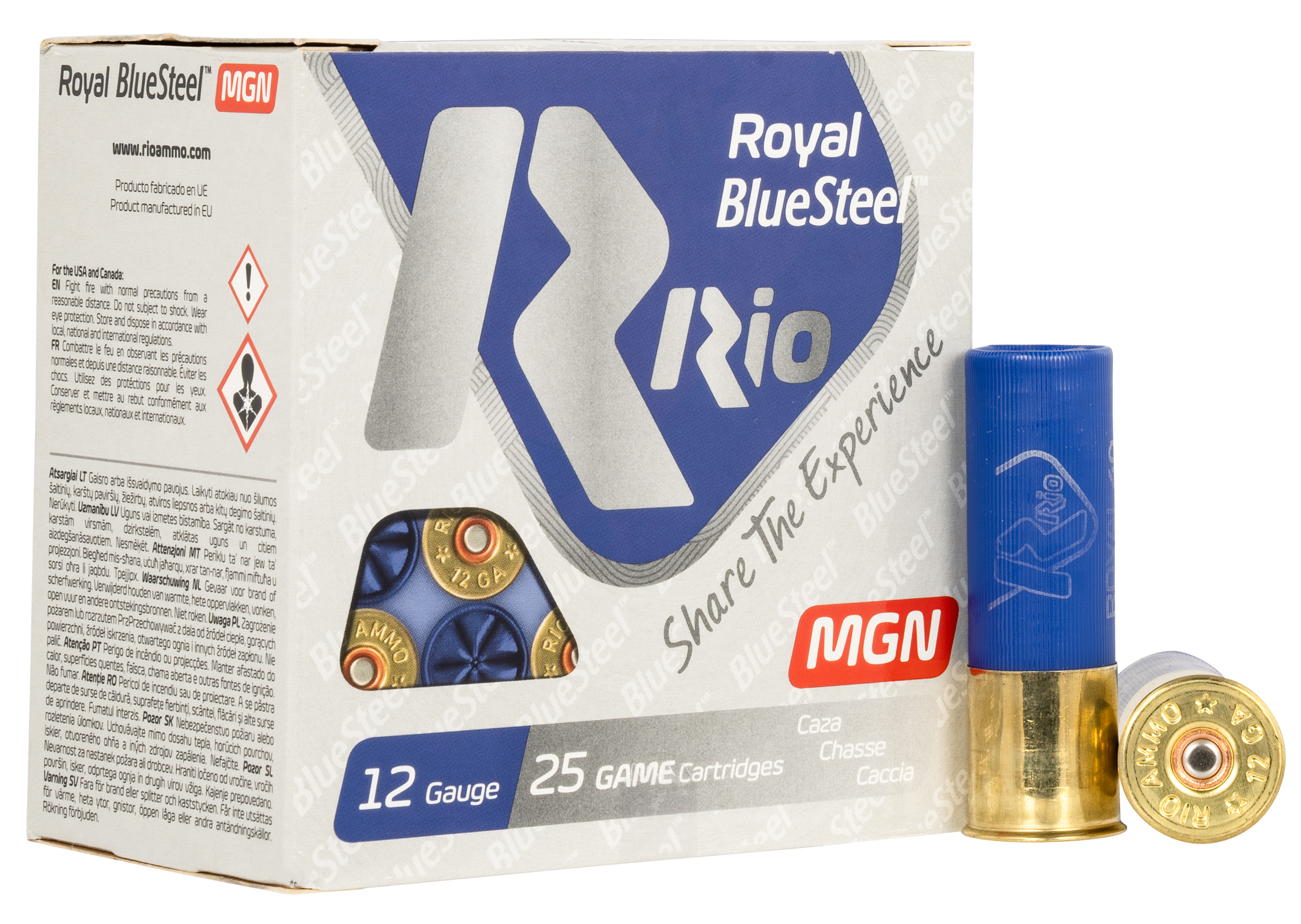 Rio Ammunition Royal Bluesteel Magnum 12 Gauge 3" 1 3/8 oz #2 Shot 25 Rd - Box or Case