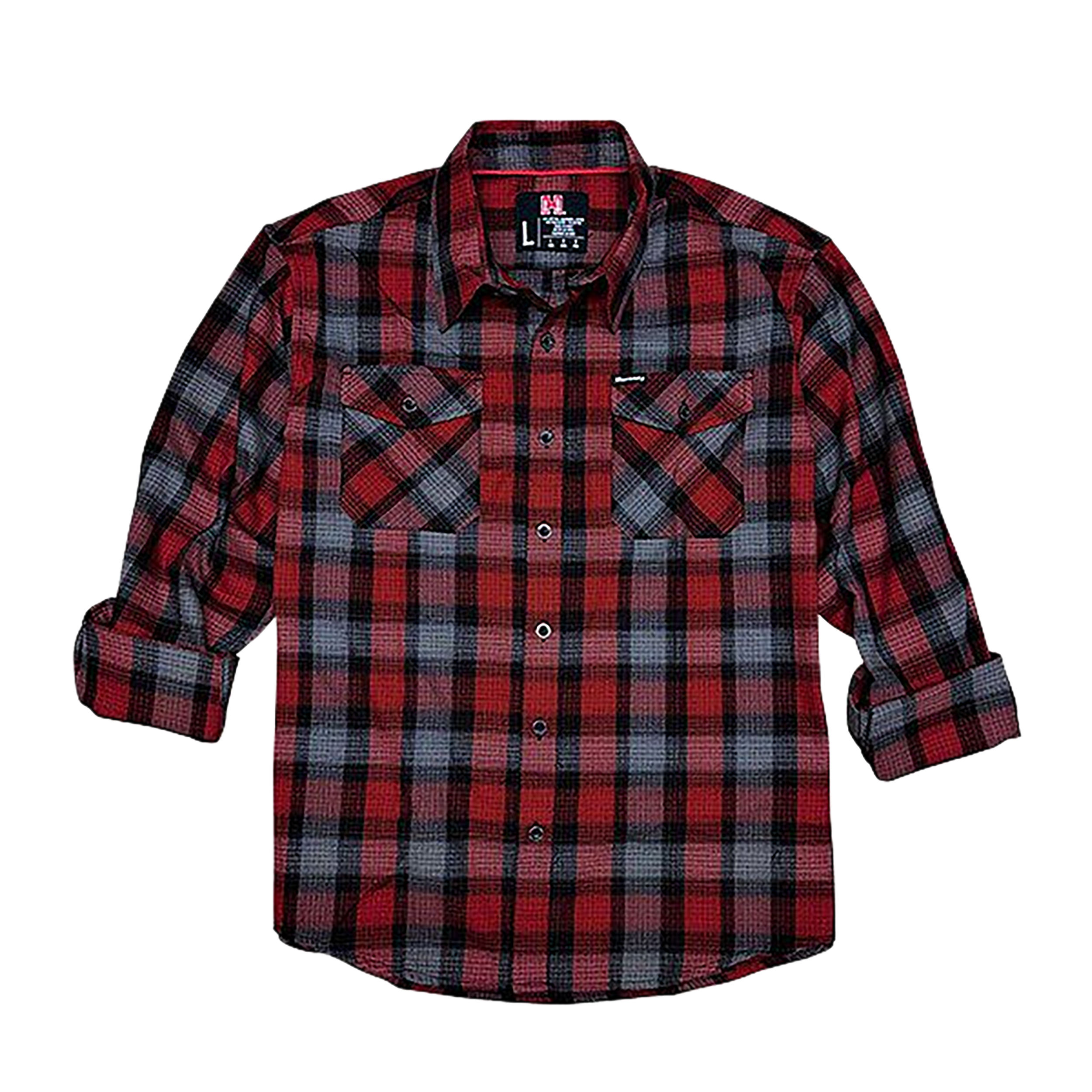 Horizon Design Hornady Gear 32196 Flannel Shirt 3XL Red/Black/Gray Cotton/Polyester Relaxed Fit