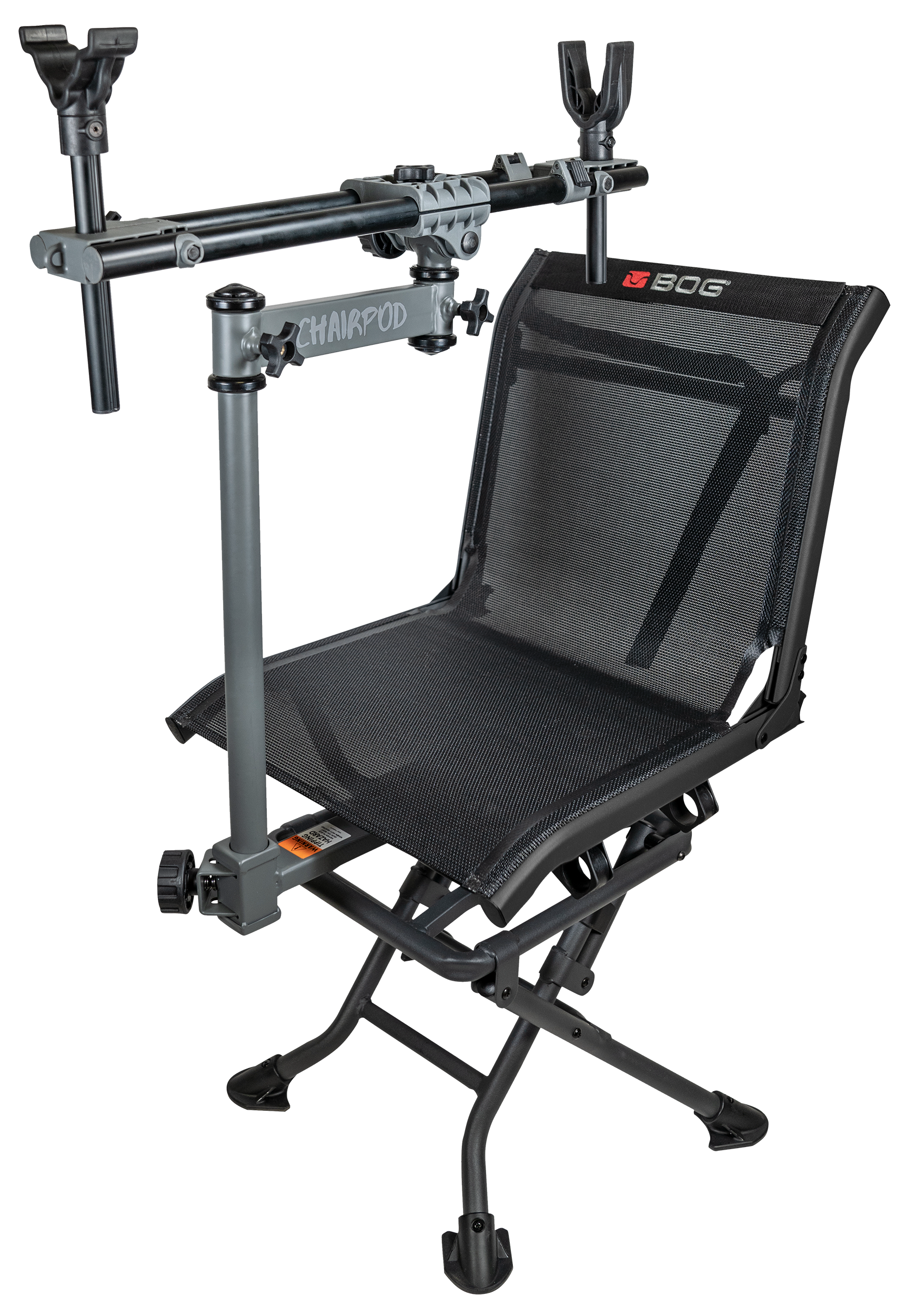 Bog-Pod ChairPod Chair with Rotating Gun Mount - 4 Legs, Aluminum Frame, 41" Max Height