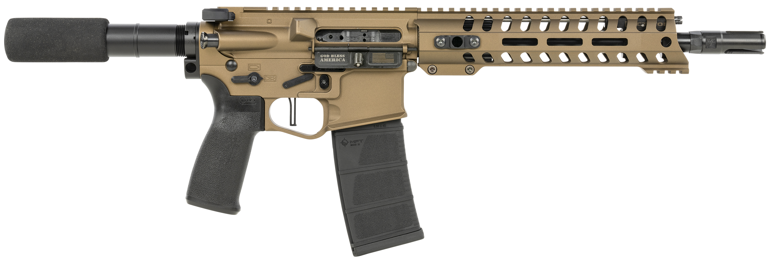 Patriot Ordnance Factory Renegade+ 5.56x45mm NATO 10.5" 30+1 Semi-Auto Pistol - Bronze