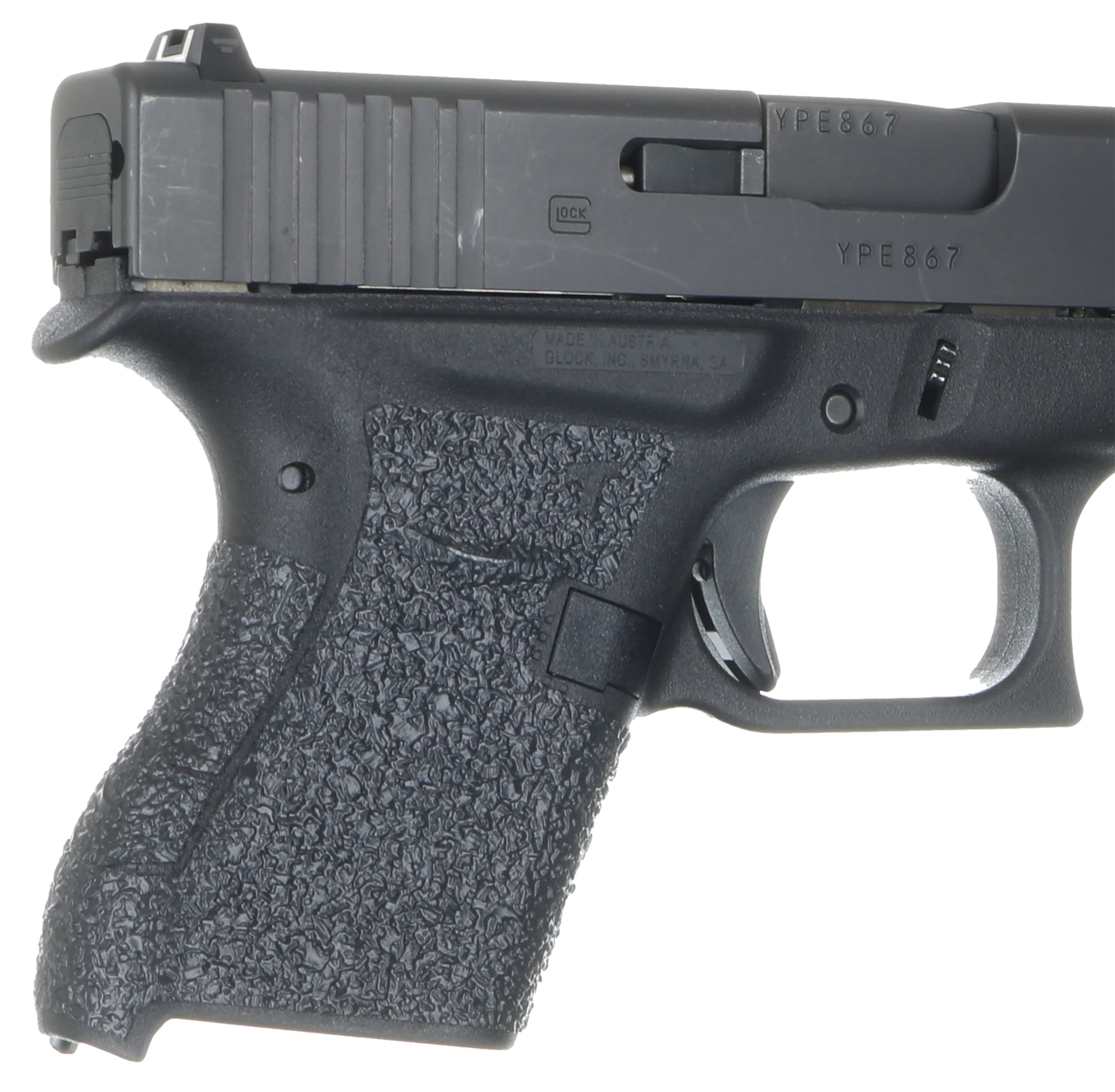 Talon Grips EV04R Adhesive Grip Textured Black Rubber for Glock 42/43