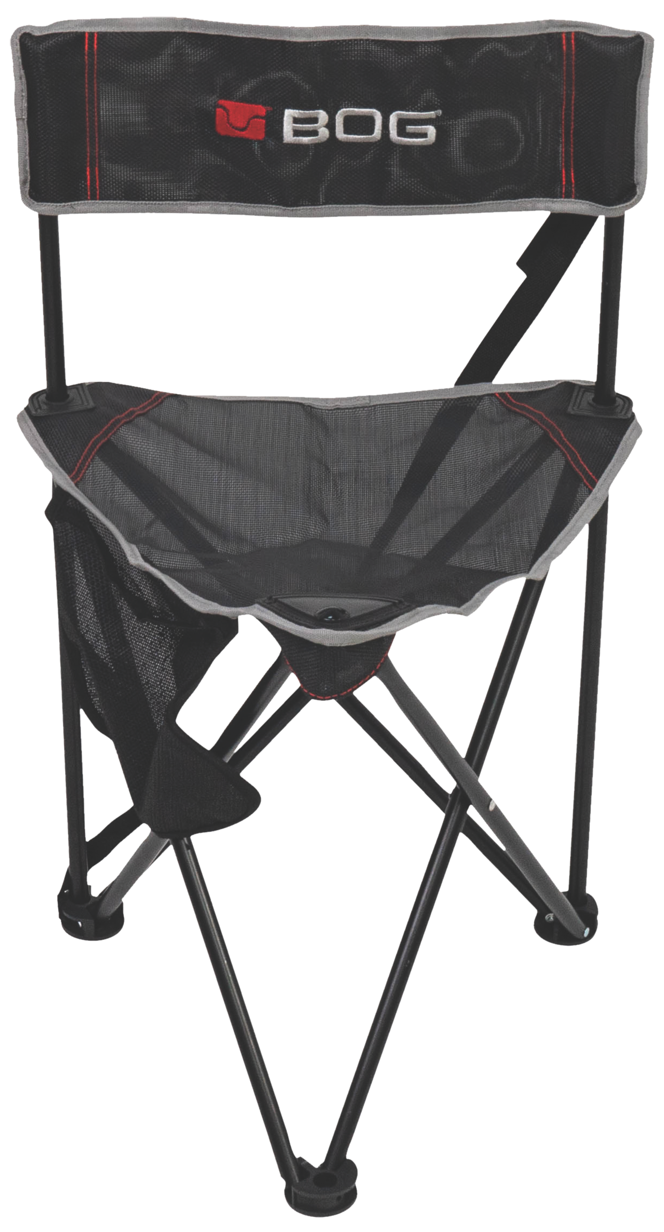 Bog-Pod Triple Play Ground Blind Chair - 3 Legs, Steel Frame, Black