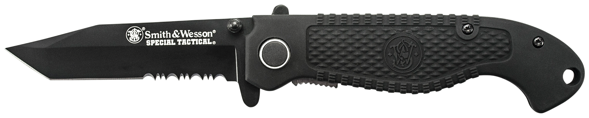 Smith & Wesson Knives Special Tactical 3.50" Folding Tanto Part Serrated Black