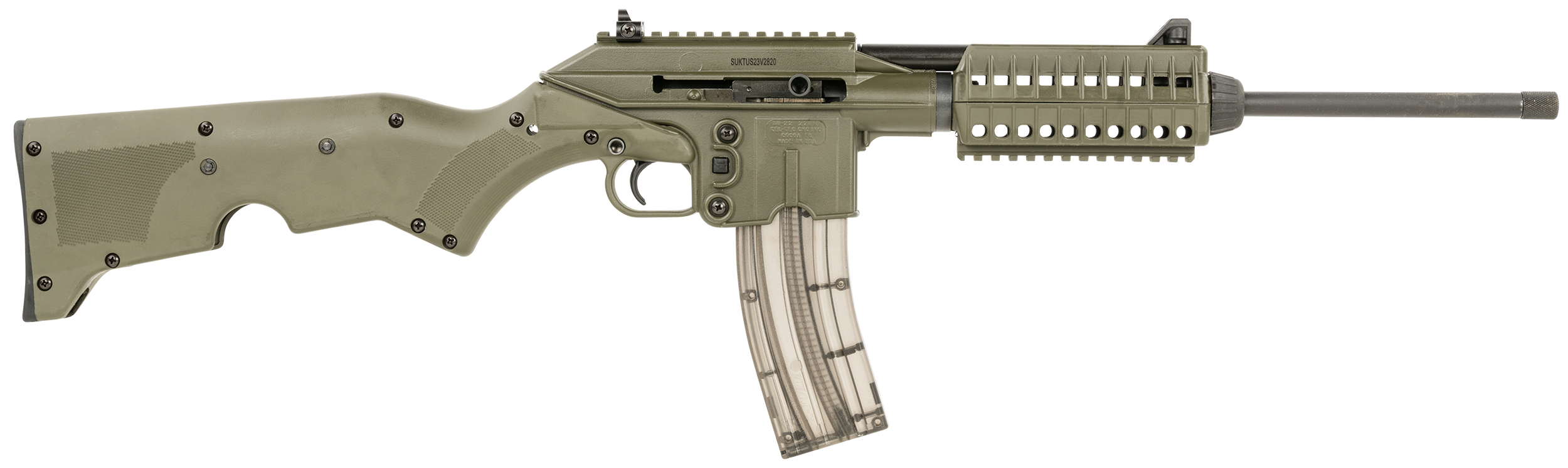 Kel-Tec SU-22 22 LR 16.10" 26+1 Semi-Auto Rimfire Rifle - OD Green