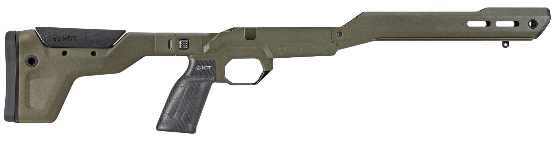 MDT Sporting Goods HNT26 Chassis Rem 700 LA RH Folding ARCA Cobalt Green