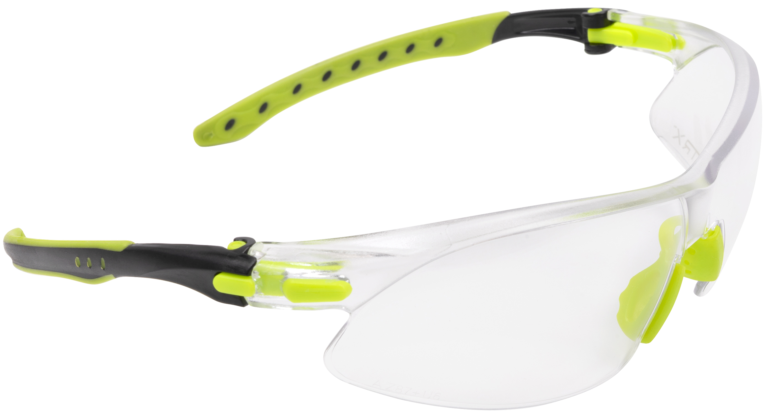 Allen Keen Youth Safety Glasses Clear Lens Lime Green Frame