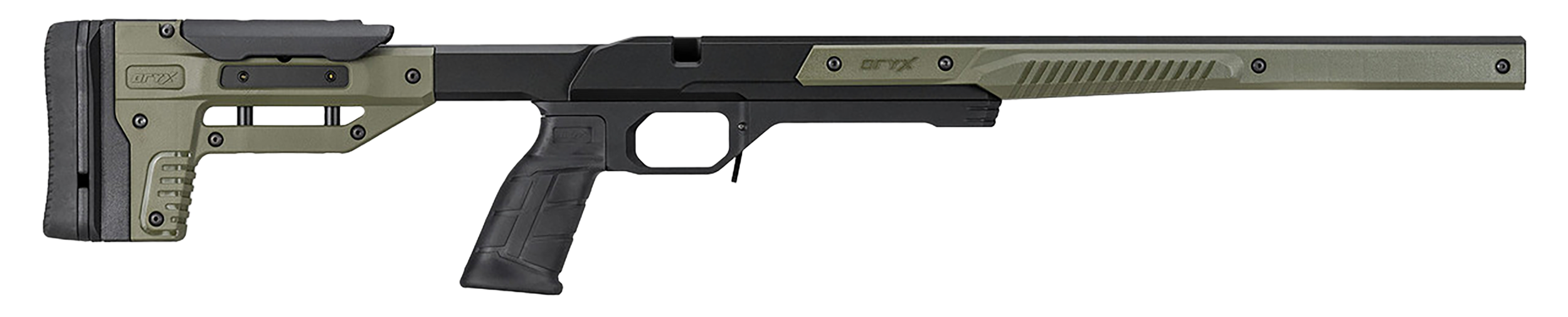 MDT Sporting Goods Oryx Chassis OD Green/Black Aluminum Short Action - Savage Axis