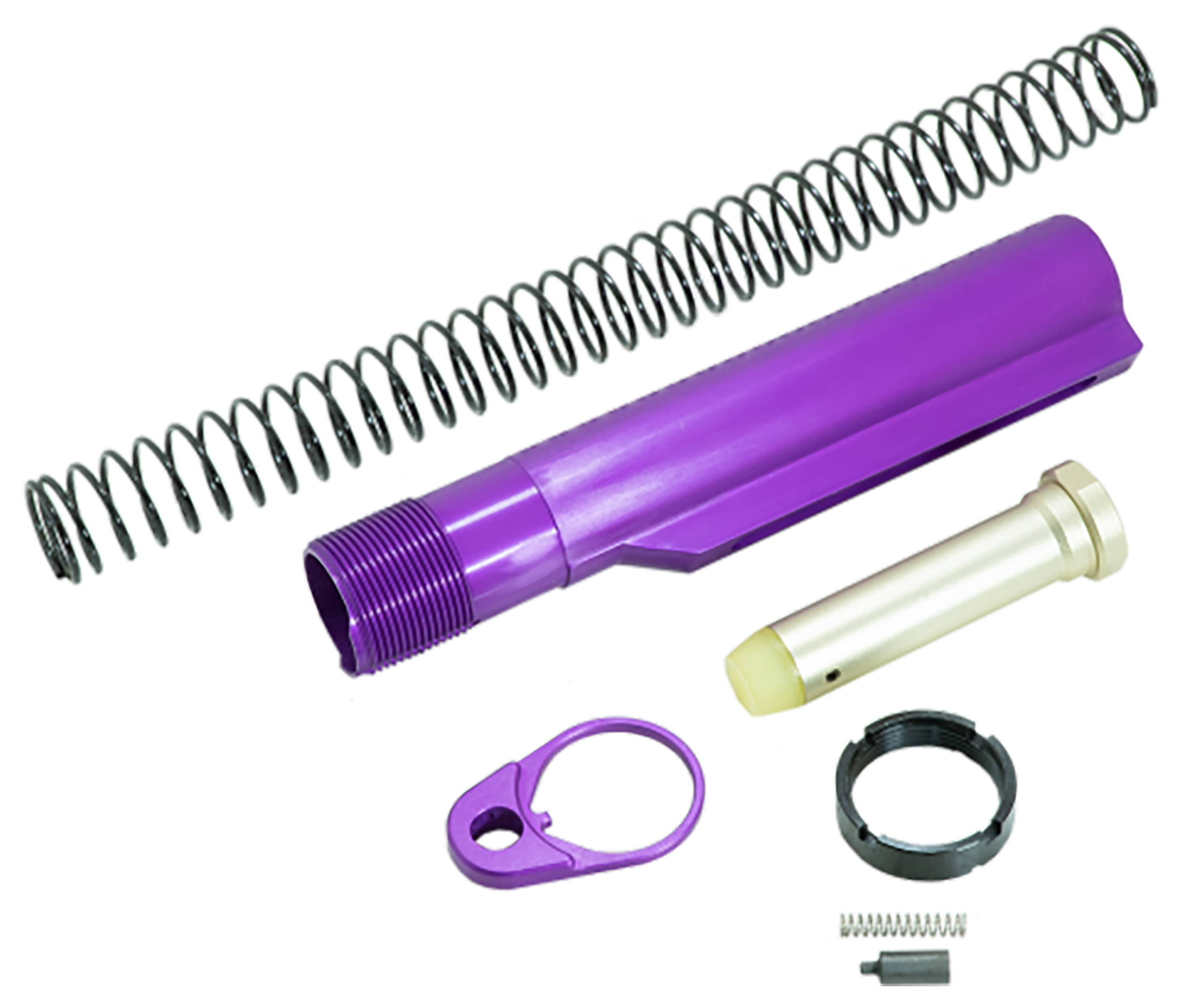 Timber Creek Outdoors AR-15 Buffer Tube Kit - Purple Anodized Aluminum