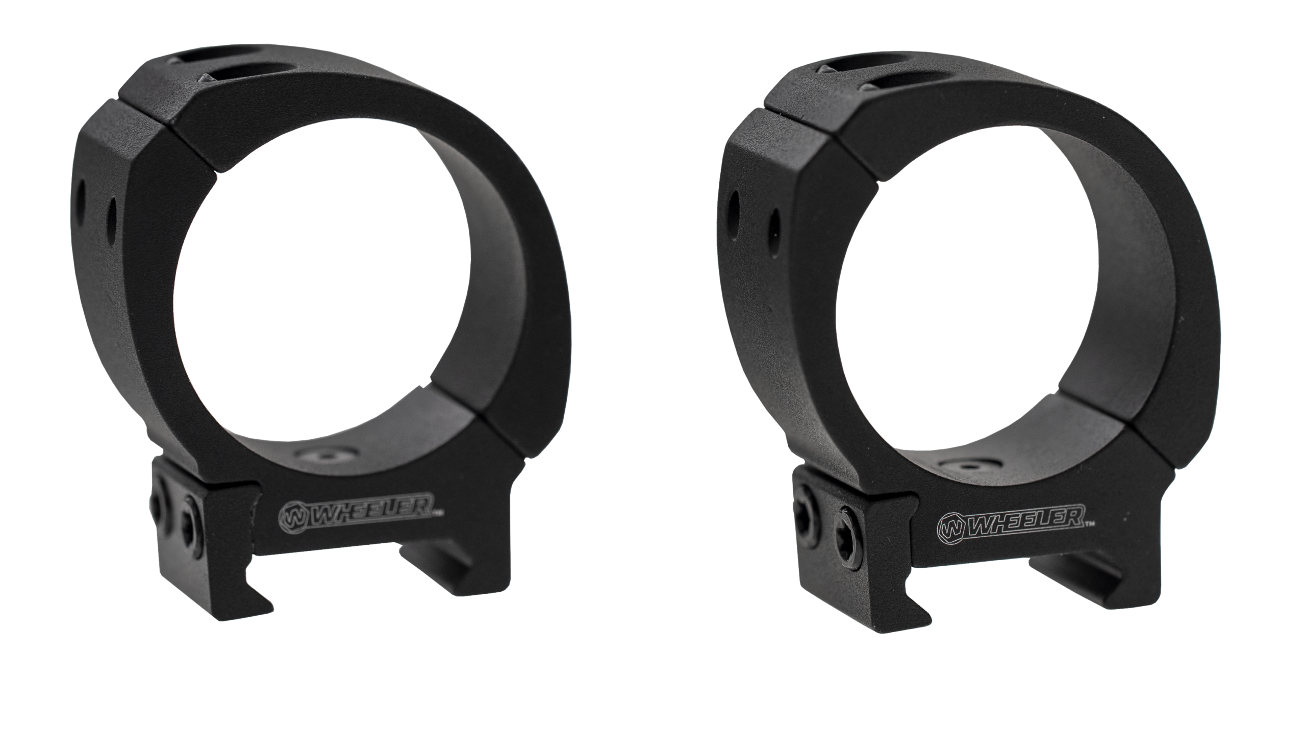Wheeler Sporter 1" Low Bi-Weaver Scope Rings - Black