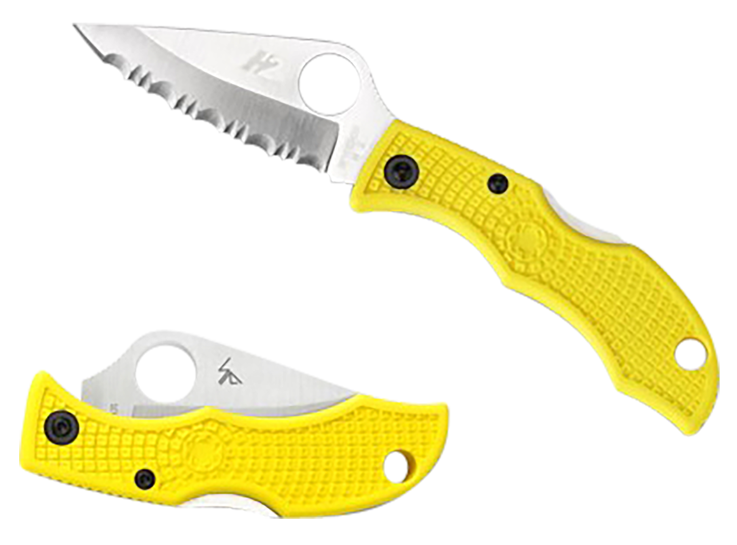 Spyderco Ladybug 3 Salt 1.94" Plain Edge Stonewashed H2 Steel Yellow FRN Folding Knife