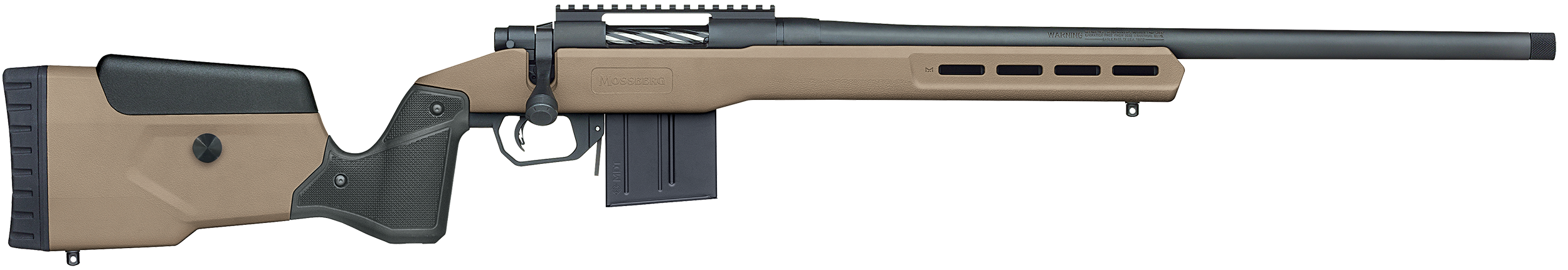 Mossberg Patriot LR Tactical 6.5 Creedmoor 22" 10+1 Bolt-Action Rifle - MDT Oryx FDE Chassis