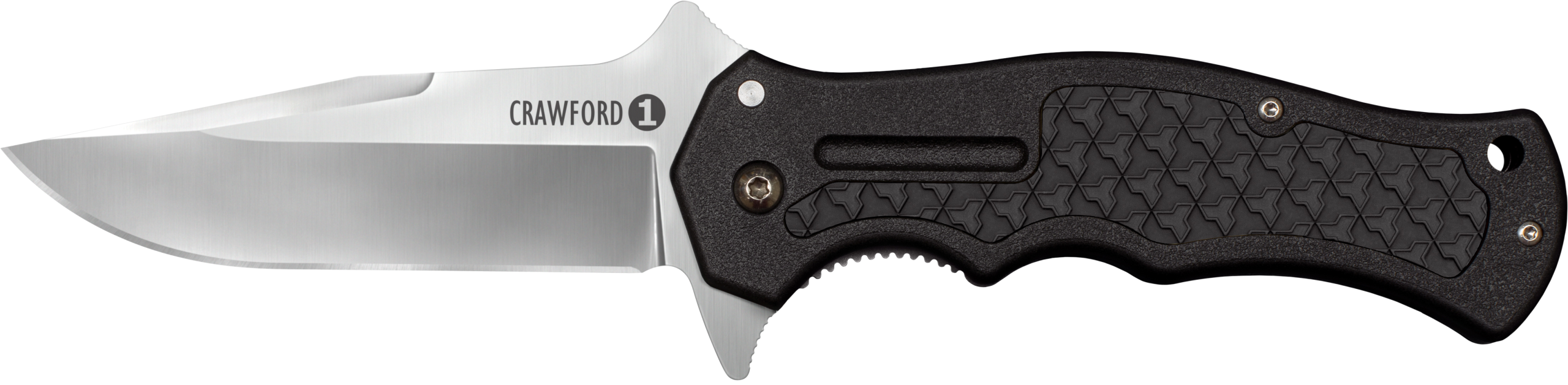Cold Steel Crawford 1 3.5" Folding Clip Point Plain 4034 SS Black GFN Handle