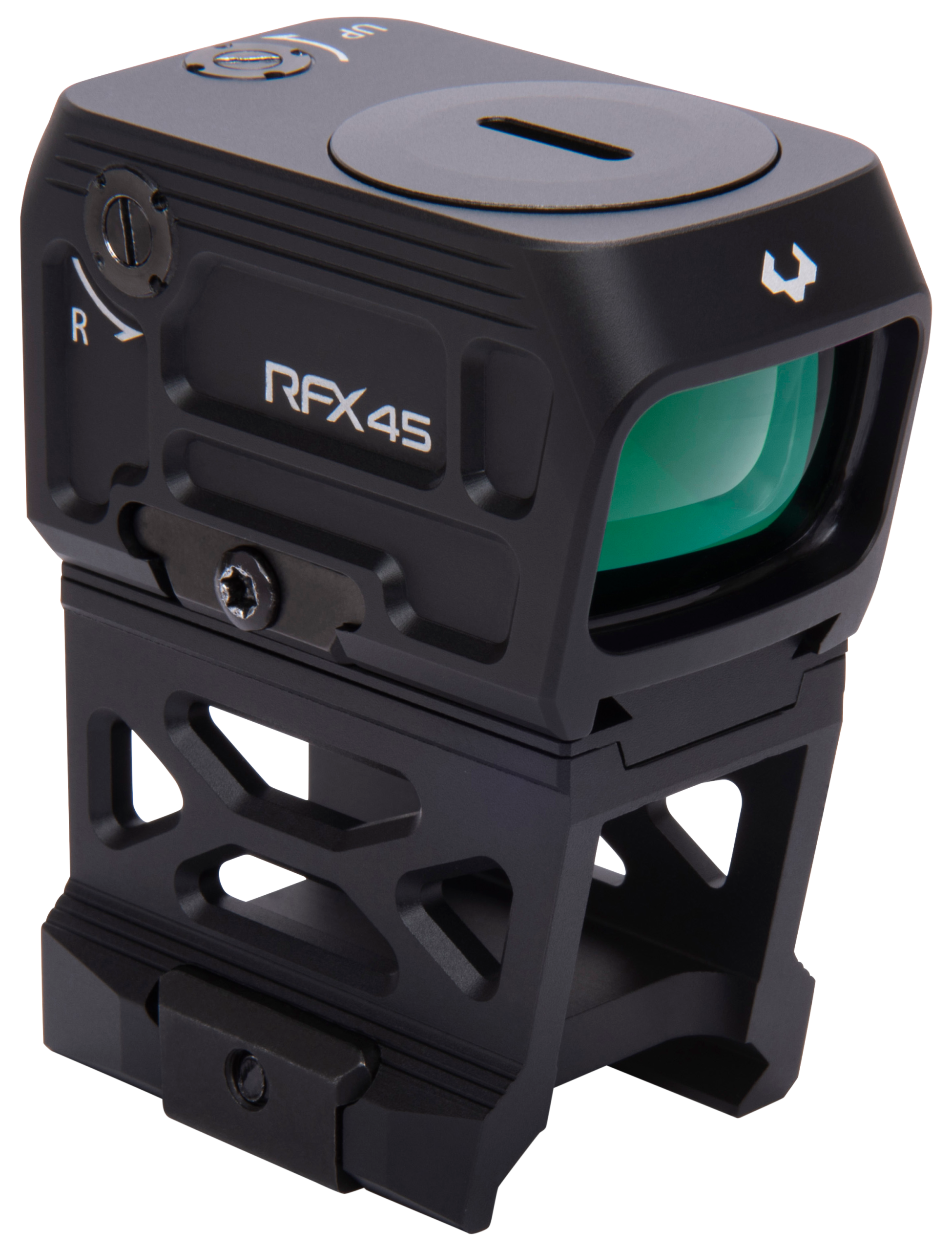 Viridian RFX45 Closed Emitter Green Dot 5 MOA 1x 24x15.5mm - ACRO/Picatinny High 1/3 Cowitness Mount