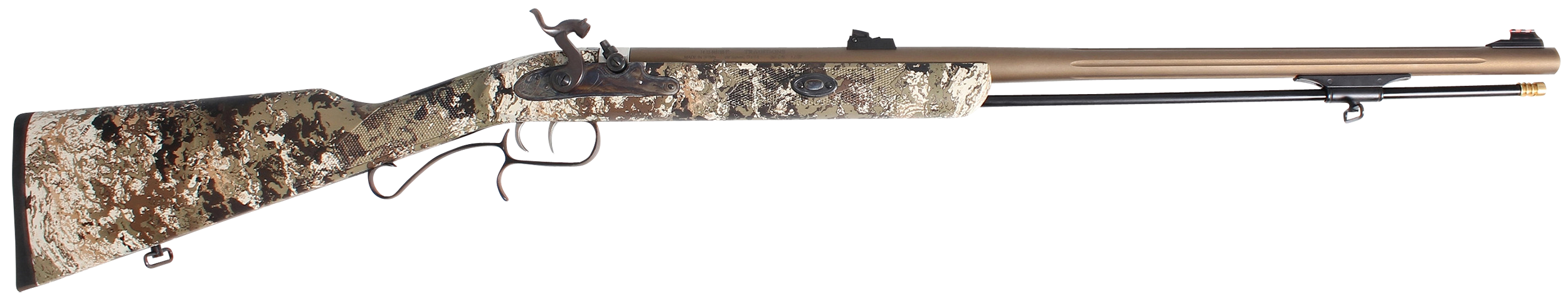 Traditions ShedHorn 50 Cal Musket Cap 26" Fluted Stainless Flintlock Single Shot Muzzleloader - Veil Wideland Synthetic Stock