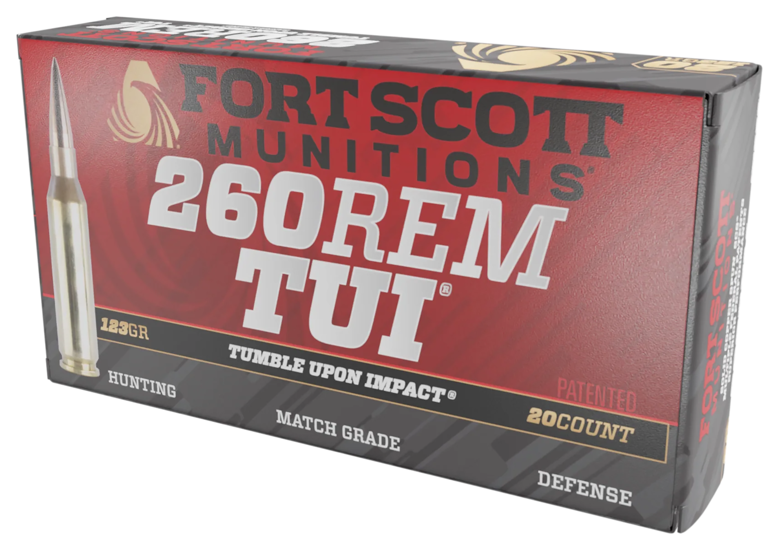 Fort Scott Munitions Tumble Upon Impact (TUI) 260 Rem 123gr Solid Copper Spun - Box or Case