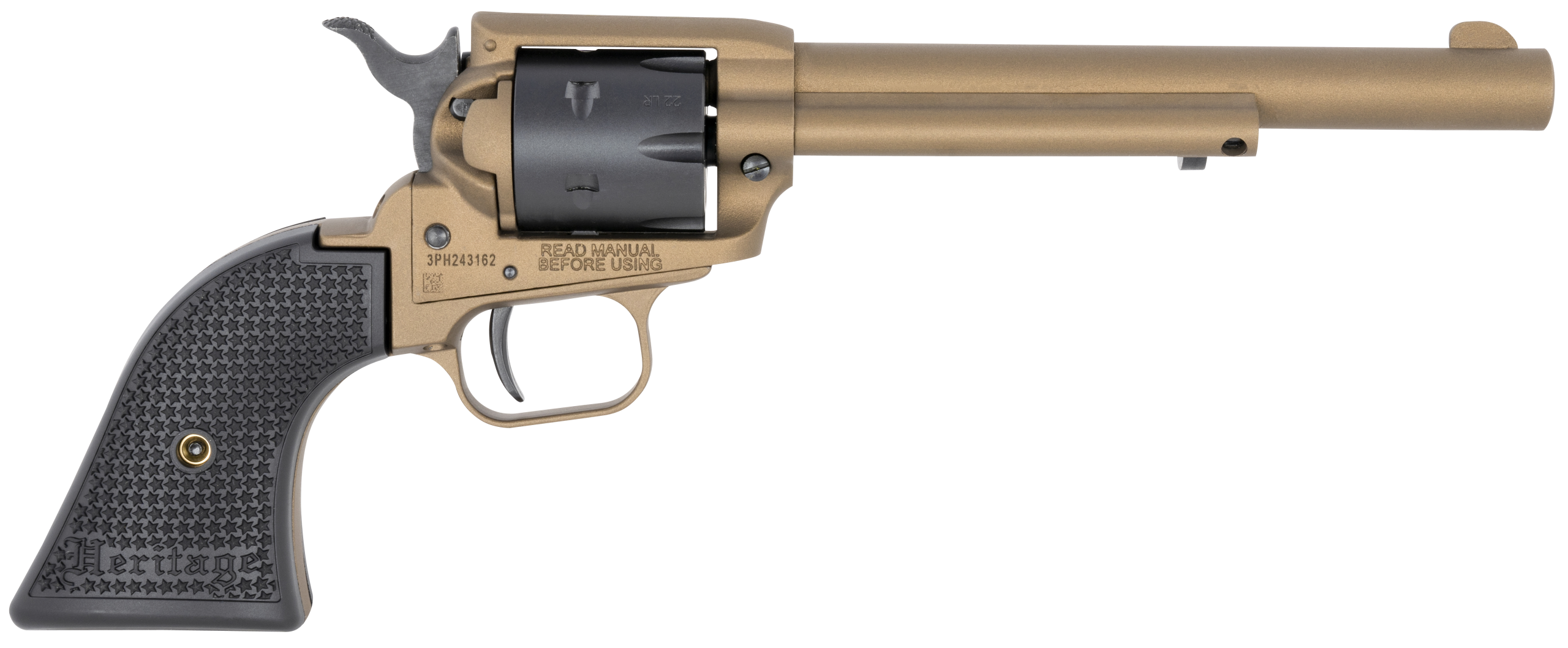 Heritage Mfg Rough Rider 22 LR 6.5" 6-Shot SAO Revolver - Burnt Bronze Cerakote