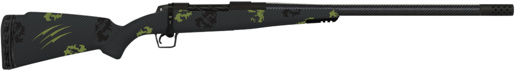 Fierce Firearms Carbon Rogue Full Size 7mm PRC 24" 3+1 Bolt-Action Rifle - Black Cerakote / Forest Camo
