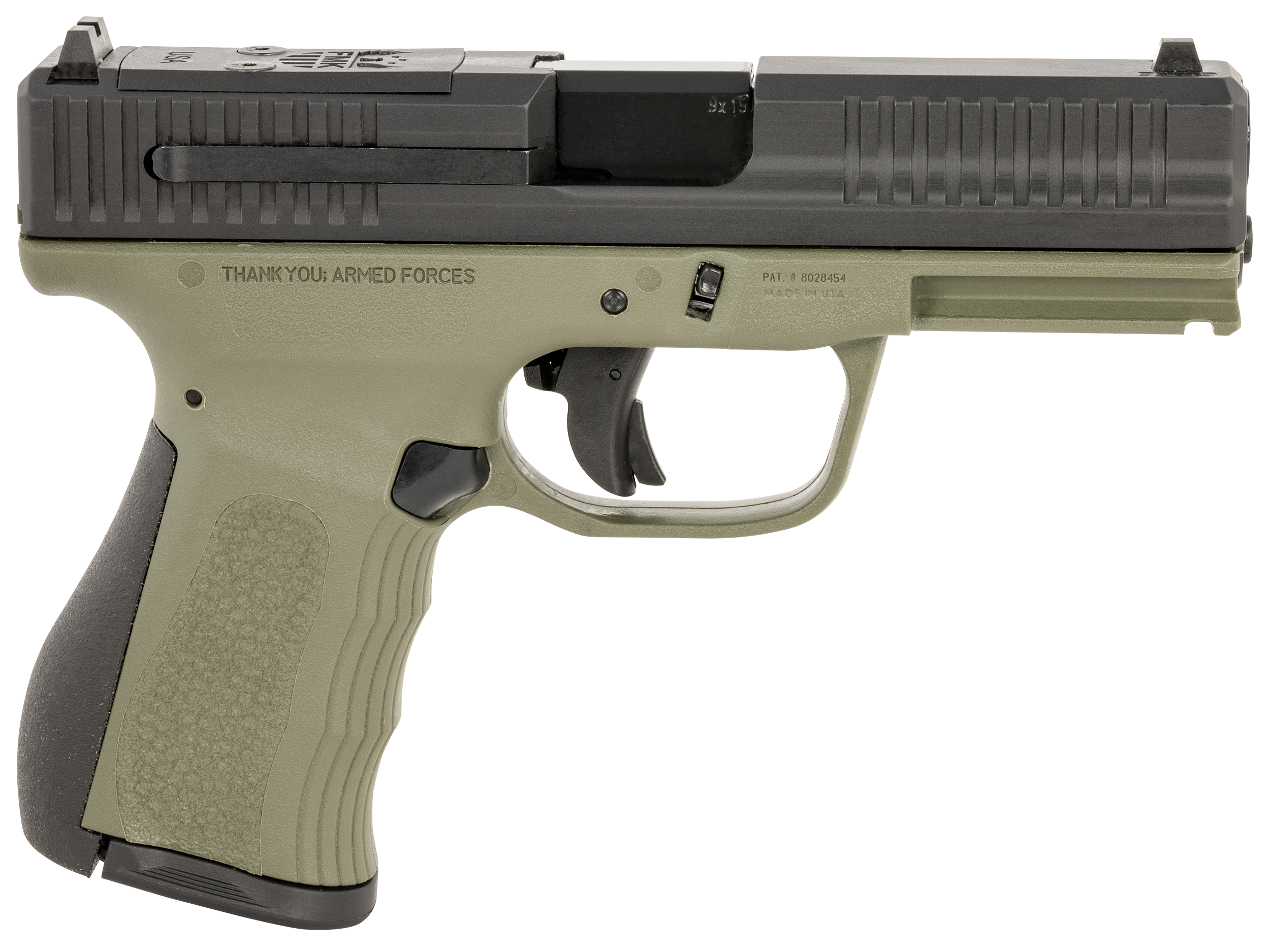 FMK G3 9mm Luger 4" 14+1 Semi-Auto Pistol - OD Green